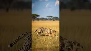 Cheetah kena sambar elang Amazing wildlife moment #shorts #animals #wildlife