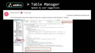 [Update by User Request]  - VBA Addin - Table Manager
