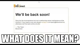 Bitconnect site maintenance