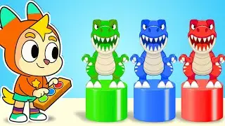 What is the Dinosaur Color? | Dinosaur song for kid | Nursery Rhymes | Nuton & Lola