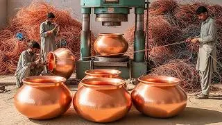 How Giant Copper Pot are Made from Scrap Motor Copper Winding Machines