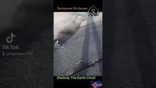 massive crack emanating steam in Grindavik town of Iceland #Iceland #earthquake #prayforiceland