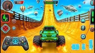 Monster Truck Mega Ramp Crashes |Extreme Car Stunt Gameplay 3D | AndroidDriving Game