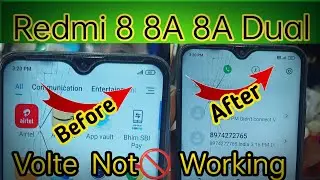 Redmi 8 8A 8A Dual Volte Problem | Volte Not Working | redmi 8 jio sim volte problem
