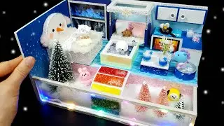 DIY Miniature Winter Board House # -  Build Amazing Apartment! Do you want to build a snowman