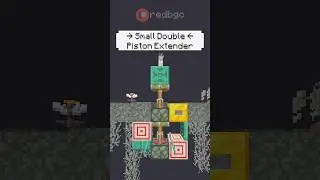 Small #Minecraft Double Piston Extender with No Observers! #mc #gaming #shorts #redbgc