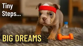 Tiny Puppy Takes BIG Steps Towards Becoming a PRO Athlete 🐶🏃 [Little marshmallow EP2]