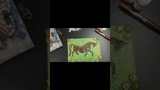 A Peaceful Art Transformation 🐎✨ #mixed media art