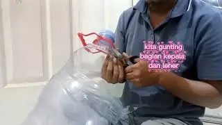 TUTORIAL POT BUNGA ANGSA DARI BOTOL BEKAS #potbunga #potangsa #potbungaplastik #tutorial #diy #galon