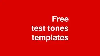 Test tones for audio plugins and hardware