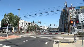 65th Street Railroad Crossing - Sacramento Light Rail - Sacramento, CA