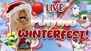 🔴 Live: Adopt Me WINTERFEST WEEK 2! SNOWBALL PUGS! (Roblox) | AstroVV