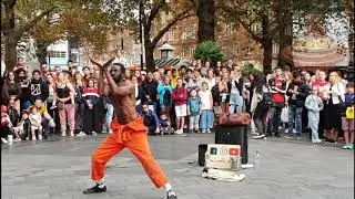 Glass Orb street performer | street entertainer | Leicester square London