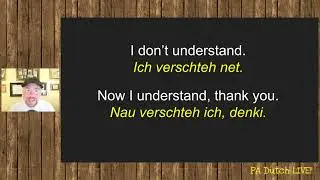 Your PA Dutch Minute: Phrases for new PD learners!