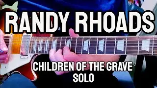 Randy Rhoads 'Children of the Grave' Guitar Solo Cover