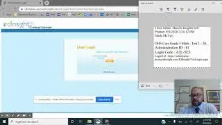 logging in to edinsight test administration