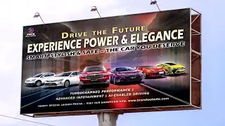 Car Advertisement Billboard Flex Banner Design | Hoarding Banner Design | Flex Design In Photoshop