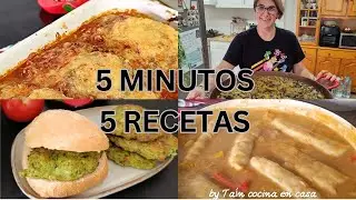 5 recetas caseras explicadas en 5 minutos 👍 Carne, pescado y verduras para todos los gustos✨