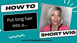 How to put long hair up into a short wig