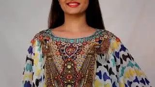 Party Wear Round Neck Maxi Long trivial Silk Kaftan Love to drape in for Party lovers