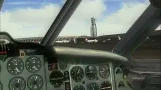 FS2004  DeHaviland Comet landing in Dubai.