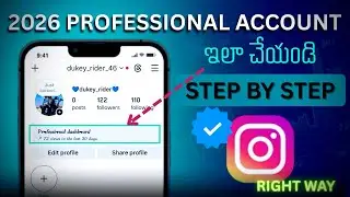 Instagram Professional Account Creation | ఎలా క్రియేట్ చేయాలి  How to create professional account 