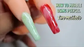 HOW TO MARBLE WITH POLYGEL TUTORIAL || TWO METHODS