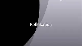 Kollokation | deutsch - englisch