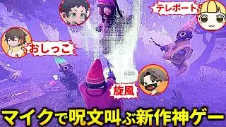 「旋風！」「テレポート！」「おしっこ！」マイクで呪文を叫ぶと実際に魔法が発動する新作神ゲーやるぞ！フルコン とりっぴぃ むつー【YAPYAP】#品行崩壊