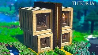 Minecraft House Tutorial | Modern Wooden House Tutorial #6