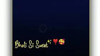 Bholi Si Surat✨🥰 Instagram Story Status Black Screen | Black Screen Status For Instagram Starts