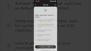 How to Enable Tap Pay on Jazz cash App Informative video by AR Tech