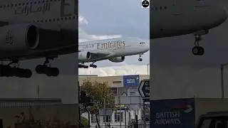 An unforgettable descent! 😳 Emirates Airbus A380 🇦🇪✈️👑 #emirates #airbusa380 #aviation #shorts
