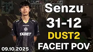 Senzu (31-12, 2.58 K/D) Dust2 | FACEIT POV DEMO CS2 | Oct 09, 2025 15:12 UTC
