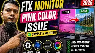 Fix Monitor Pink Color Issue Fast: Easy DIY Solution 2024 || Created by Afjal Hossain