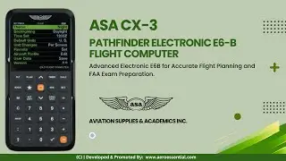 ASA CX-3 PATHFINDER ELECTRONIC E6-B FLIGHT COMPUTER