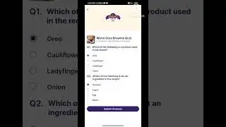 Warm Oreo Brownie Quiz || earn 10 Paytm cash