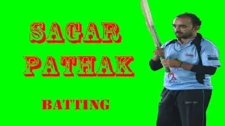 Sagar Pathak batting in kalakar box cricket league - 2016