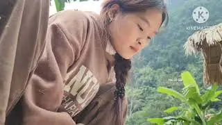 The two girls cook food for the ducks and prepare meals on the farm together