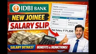 IDBI BANK NEW JOINEE SALARY SLIP | IDBI BANK JUNIOR ASSISTANT MANAGER SALARY SLIP |