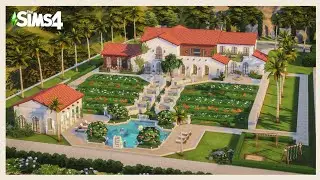 Mediterranean Celebrity Mansion 🌴 The Sims 4 Speed Build | No CC