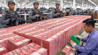 Inside Indonesia’s Massive Money Printing Factory | How Rupiah Banknotes Are Made