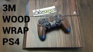 Wood Grain Skin PS4 Slickwraps 3M Install Review