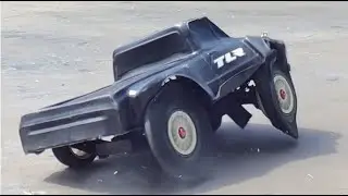 i should have glued those beadlocks...losi 5ive B as chevy pick up truck, 12s power, mini wrc wheels