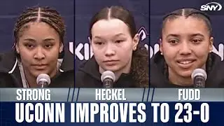 Azzi Fudd, Sarah Strong and Kayleigh Heckel on UConn's big second-half vs Tennessee