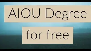 Aiou degree for free |AIOU INFO