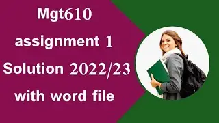 Mgt610 assignment solution 1/ mgt610 assignment 1,2022/23#mgt610assignment1#vu #helpforyou