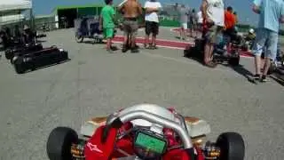 Spirit KZ-10 gara2 pista kart Misano on board camera