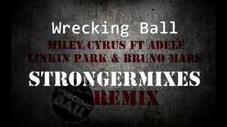 Miley Cyrus ft. Adele Linkin Park & Bruno Mars - Wrecking Ball(Mash-up)