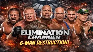 ELIMINATION CHAMBER: Triple H vs. Brock Lesnar vs. The Rock vs. Angle vs. Orton vs. Cena